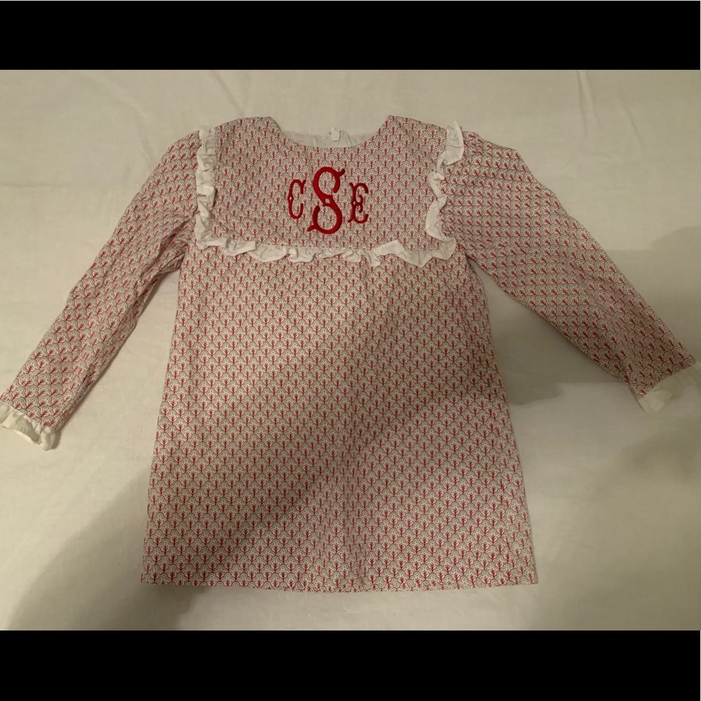 Monogrammed CES Christmas dress